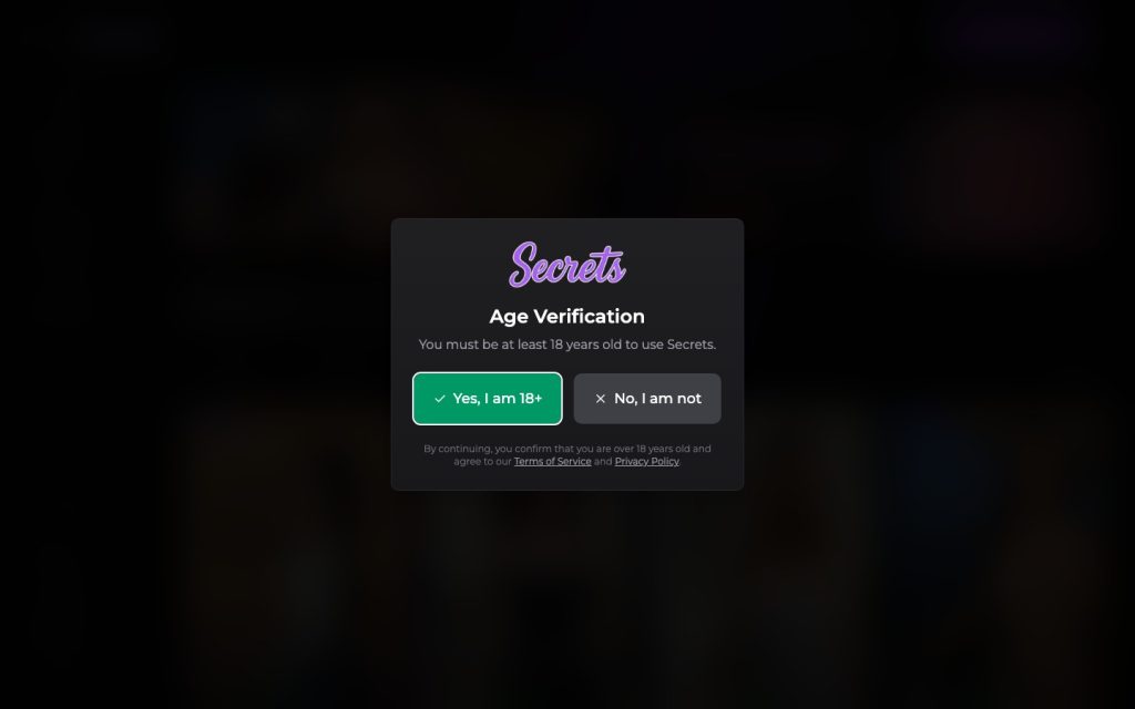 Secrets AI homepage