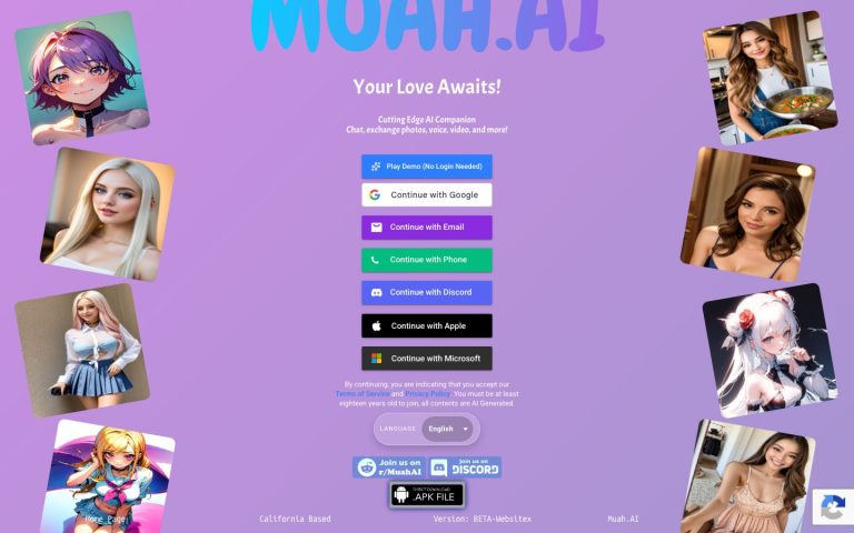 Muah.ai homepage