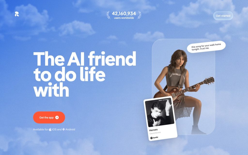 Replika homepage